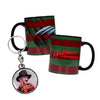 Taza y llavero de Pesadilla en Elm Street con Freddy Krueger