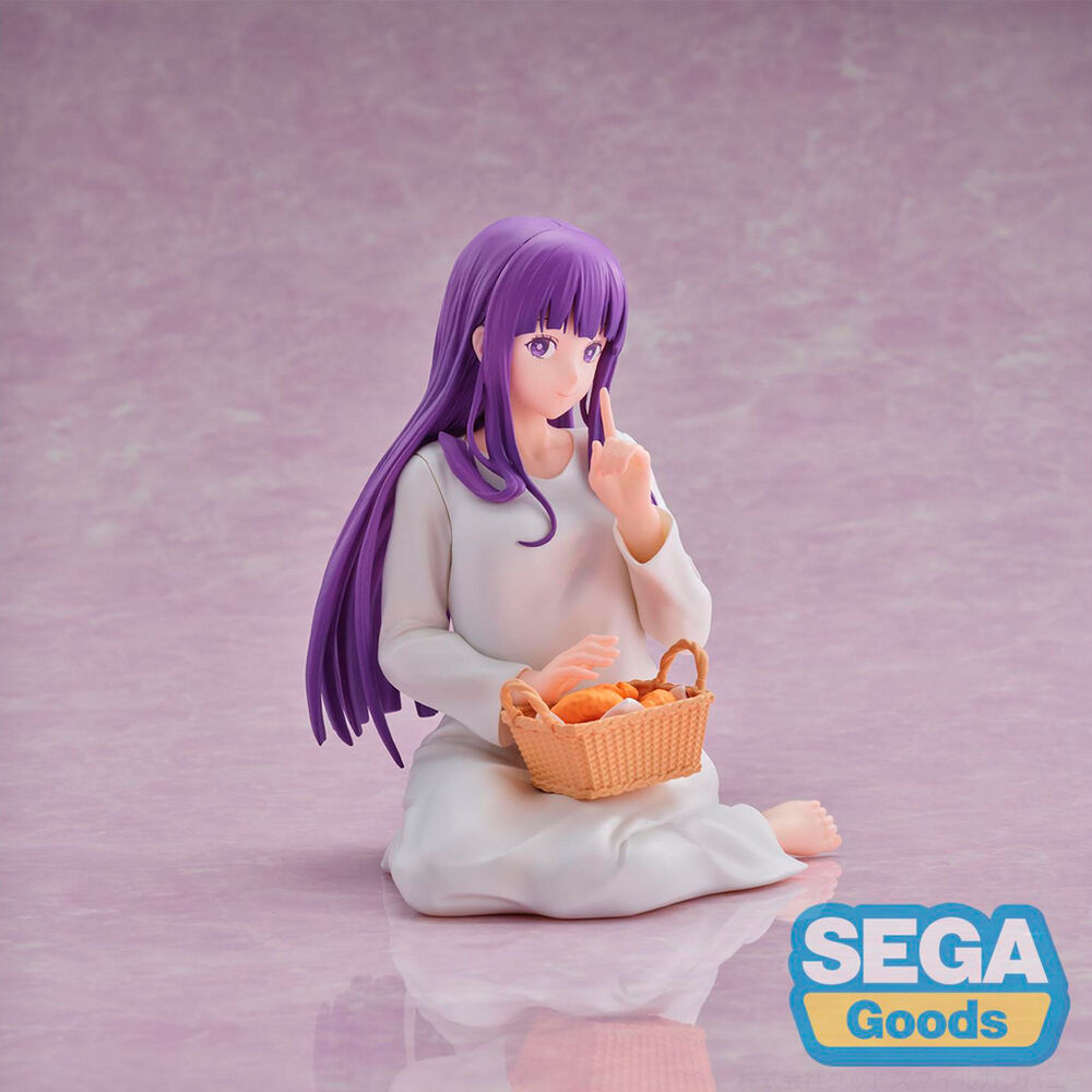 Figura de Fern de Frieren: Beyond Journey’s End sentada con una cesta