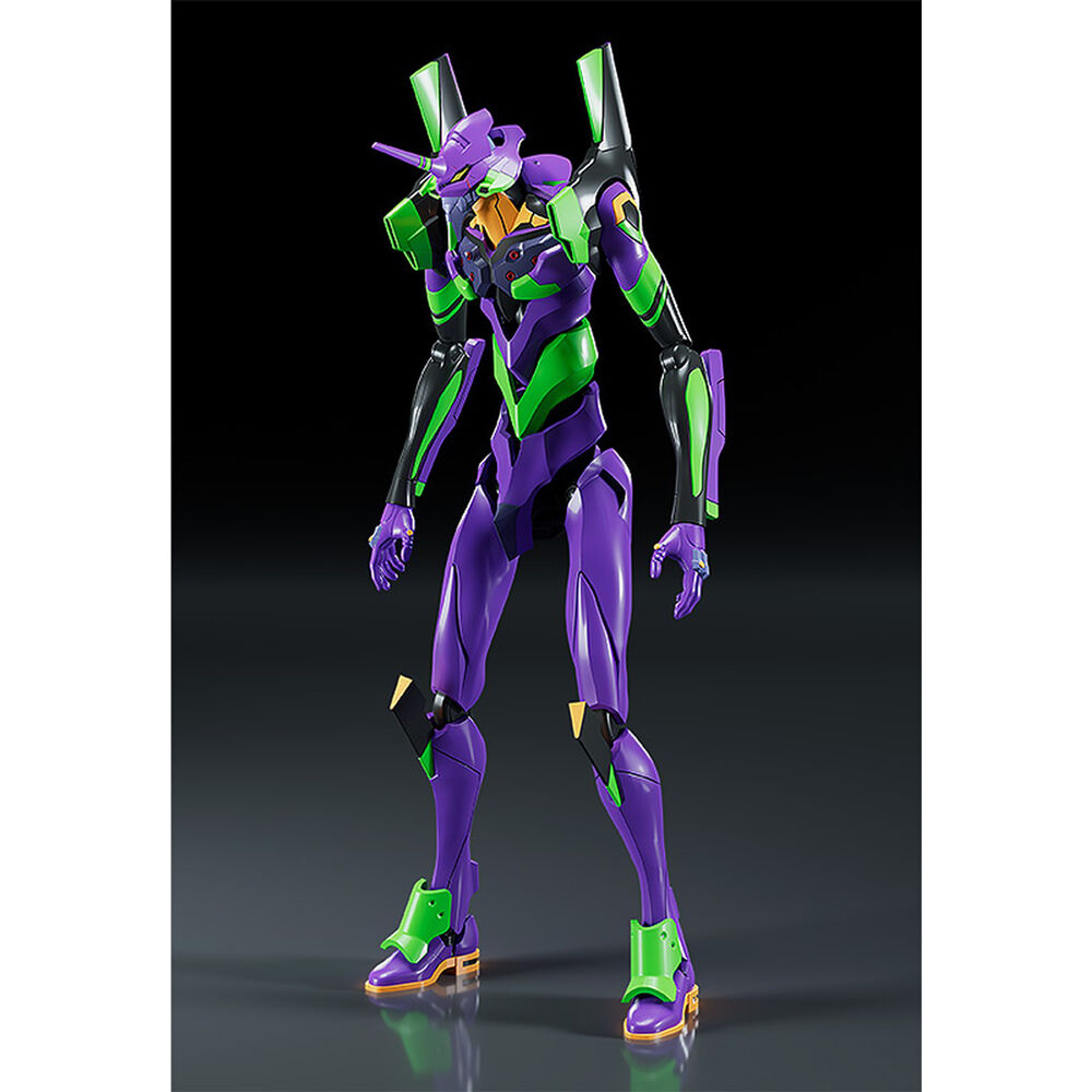 Figura articulada MODEROID Evangelion Unit-01 morada y verde con lanza de Cassius - 2
