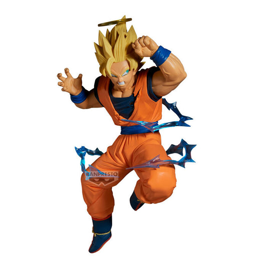 Figura de Son Goku Super Saiyan 2 de Dragon Ball Z en pose de combate