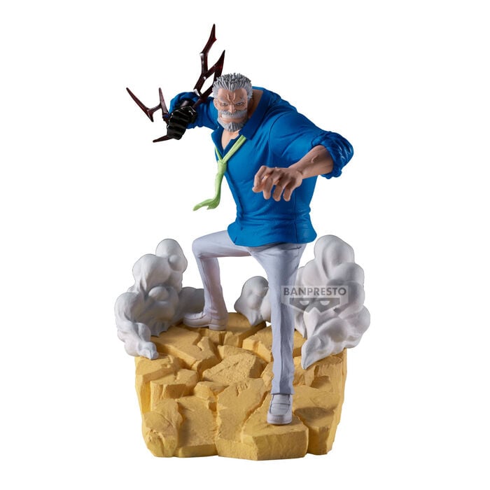 Figura de Monkey D. Garp de One Piece Banpresto en pose de acción