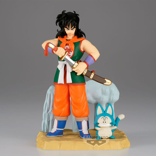 Figura de Yamcha de Dragon Ball con espada sobre una base escénica - 2