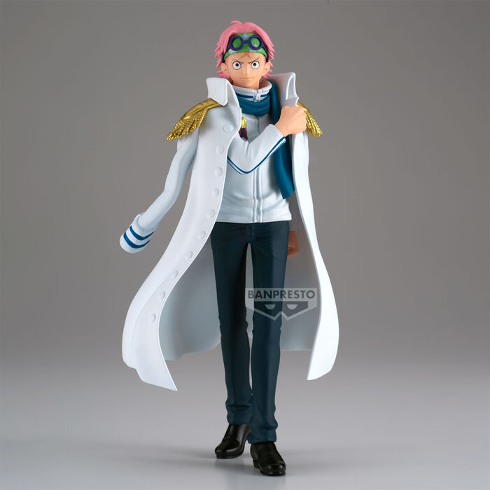 Figura de Koby de One Piece con abrigo blanco y gafas verdes - 2