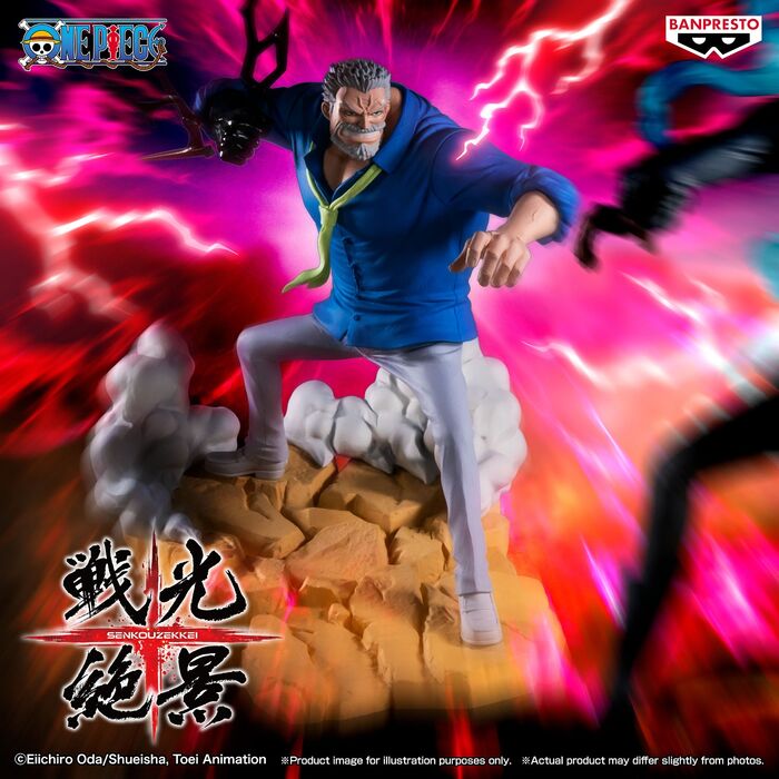 Figura de Monkey D. Garp de One Piece Banpresto en pose de acción - 4