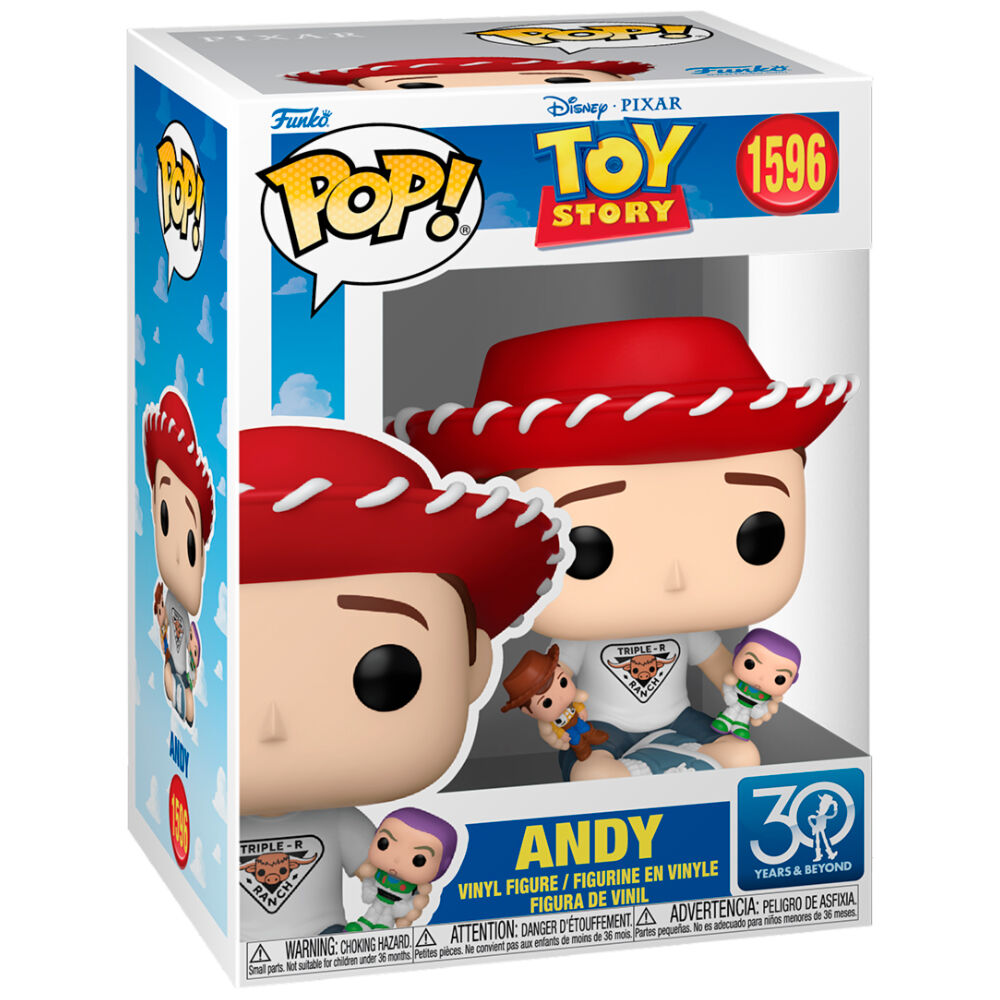 Figura Funko POP! de Andy con Woody y Buzz Lightyear - 2