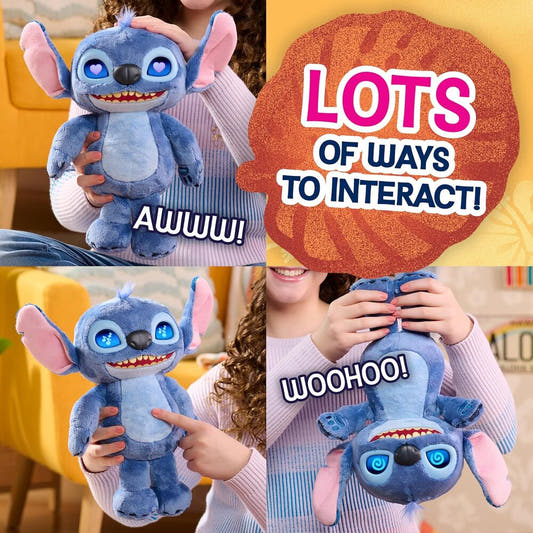 Peluche interactivo de Stitch Disney azul con ojos LED - 7