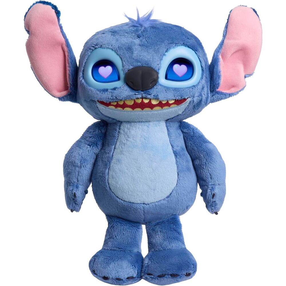 Peluche interactivo de Stitch Disney azul con ojos LED