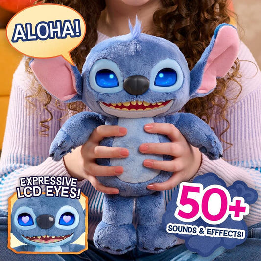 Peluche interactivo de Stitch Disney azul con ojos LED - 10