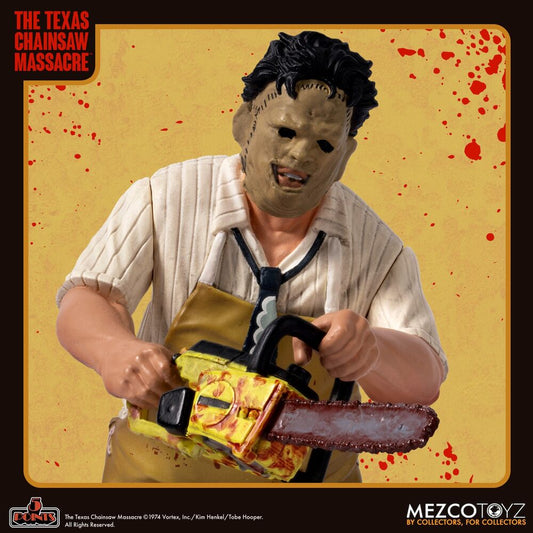 Figura de Leatherface con máscara, delantal y motosierra - 5