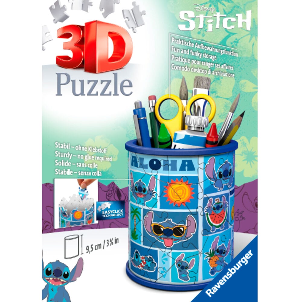 Puzzle 3D portalápices de Stitch Disney - 2