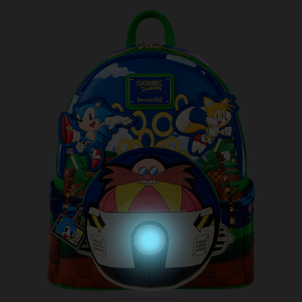 Mochila Loungefly de Sonic the Hedgehog con Sonic, Tails y Eggman - 5