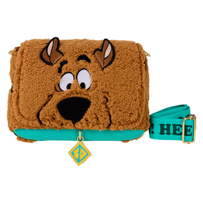 Bolso bandolera Loungefly con rostro de Scooby-Doo y correa turquesa