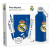 Set de papelería y cantimplora azul del Real Madrid