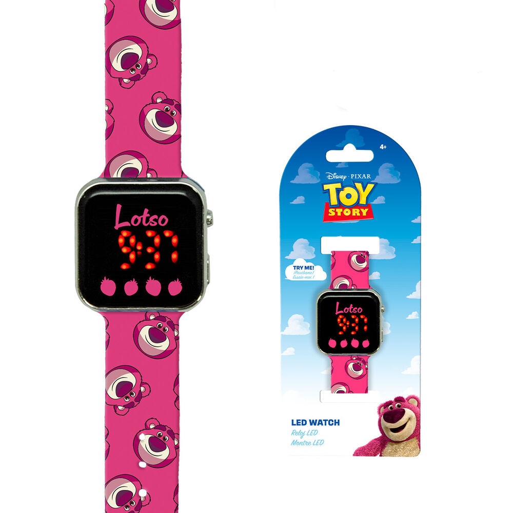 Reloj LED rosa de Lotso de Toy Story Disney Pixar
