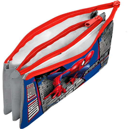 Portatodo triple de Spider-Man Marvel azul y rojo - 2