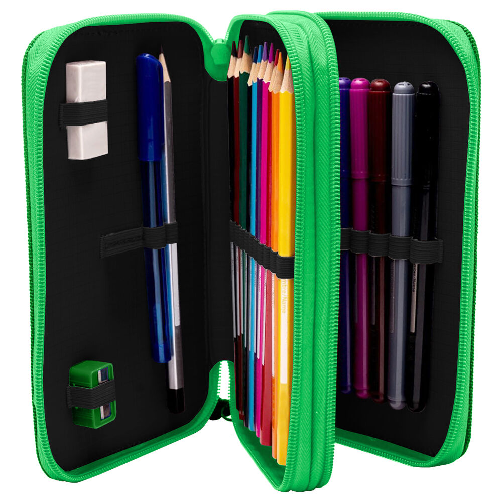 Plumier doble Minecraft Creeper verde y negro - 2