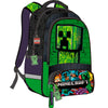 Mochila Minecraft verde y negra con diseño Creeper