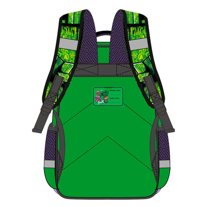Mochila Minecraft verde y negra con diseño Creeper - 3