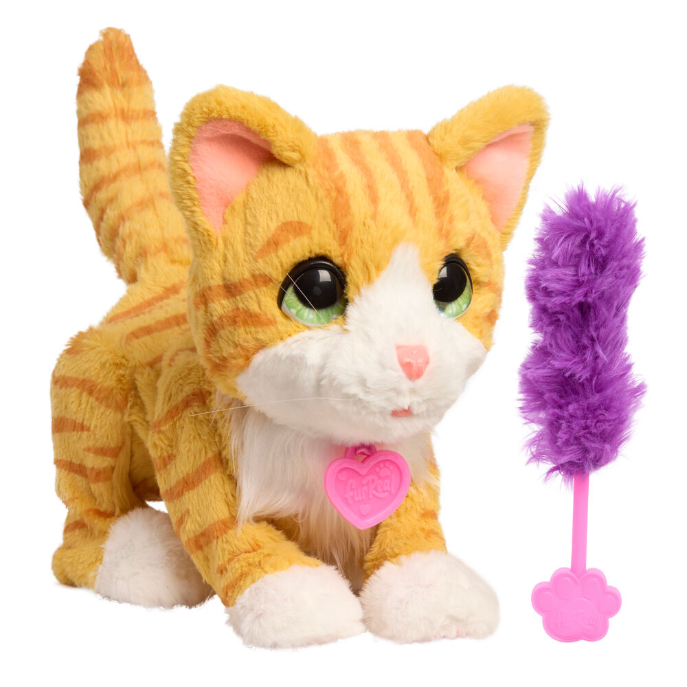 Bella FurReal, peluche interactivo de gato atigrado con cepillo