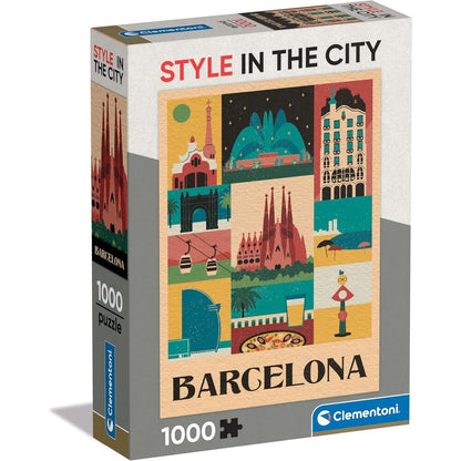 Puzzle Clementoni de 1000 piezas con ilustración colorida de Barcelona - 2