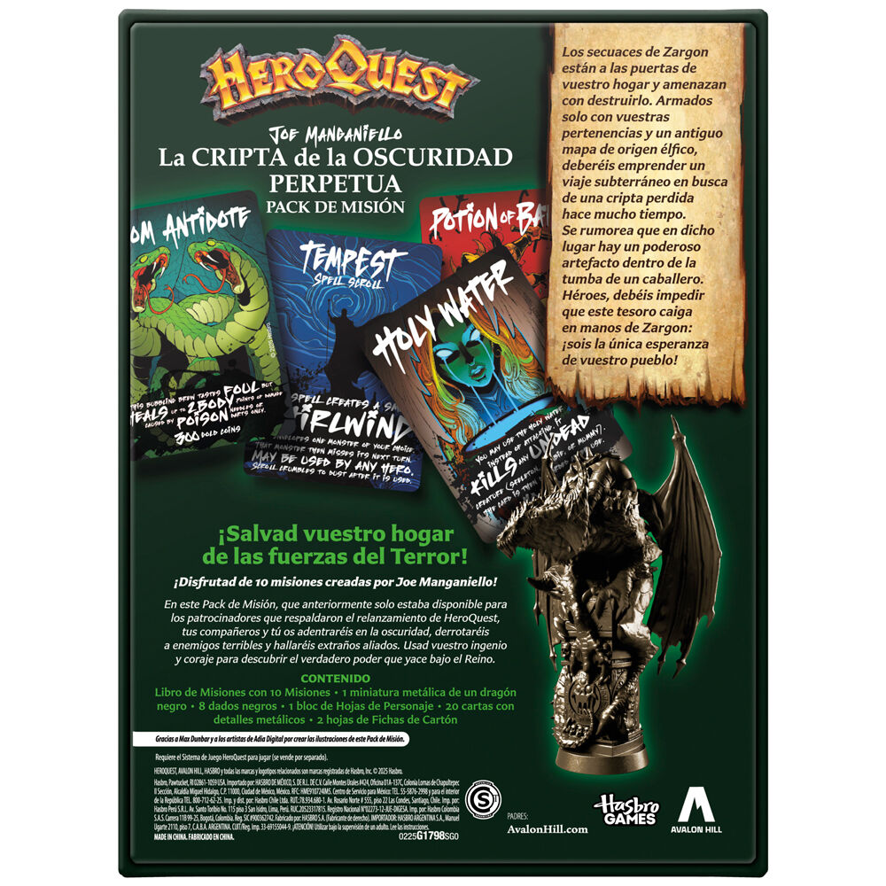 Pack de misión HeroQuest La Cripta de la Oscuridad Perpetua con dragón negro - 4