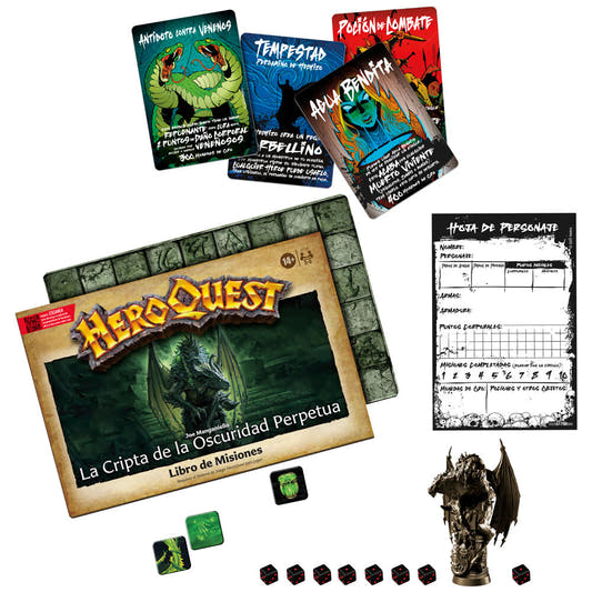 Pack de misión HeroQuest La Cripta de la Oscuridad Perpetua con dragón negro - 2