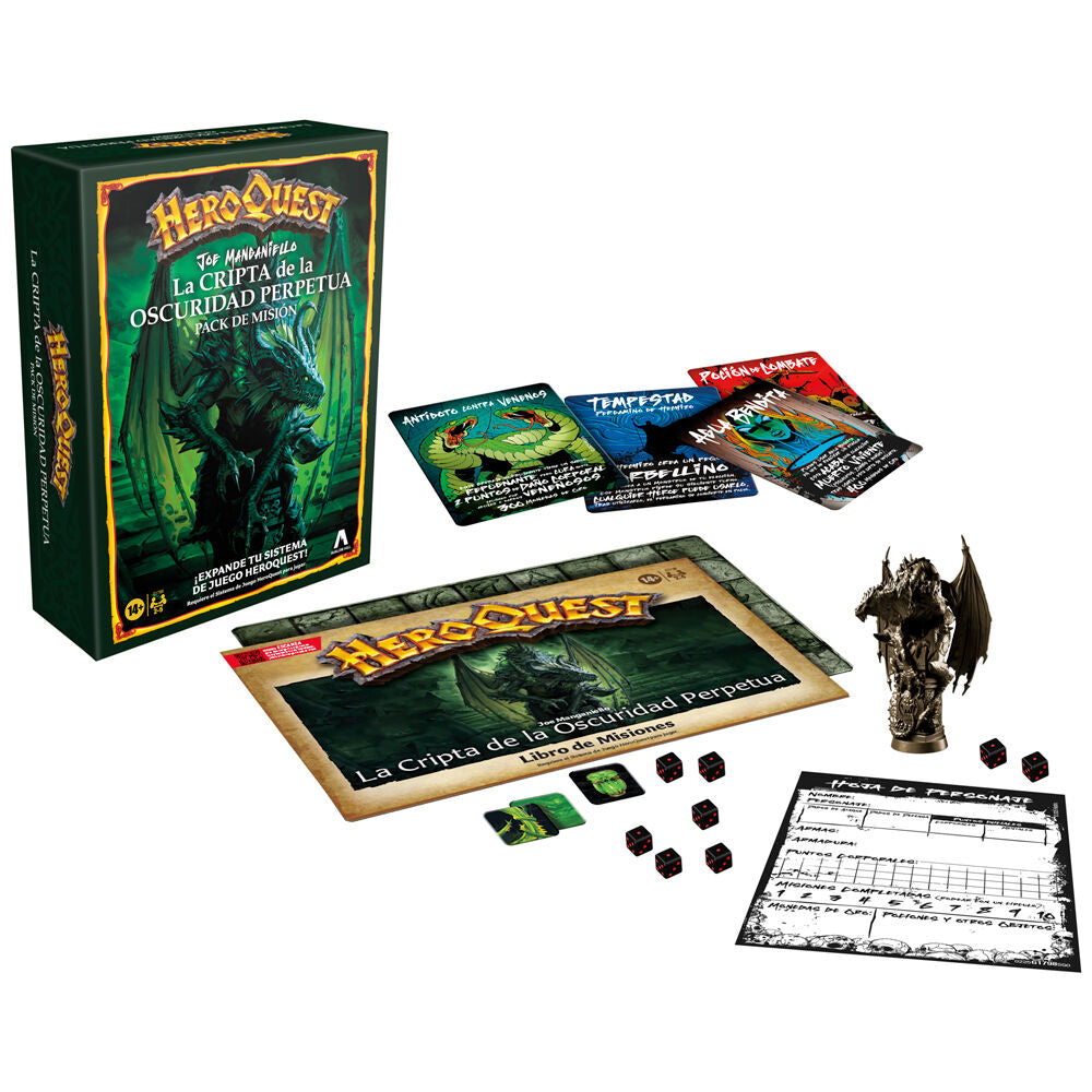 Pack de misión HeroQuest La Cripta de la Oscuridad Perpetua con dragón negro - 8