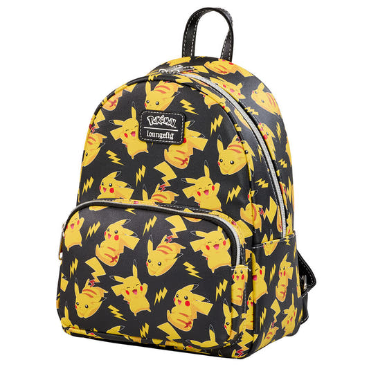 Mochila Loungefly de Pikachu con estampado Pokémon sobre fondo negro - 2