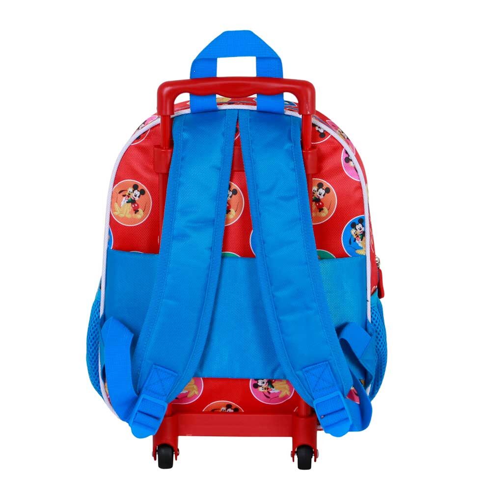 Trolley mochila infantil 3D de Mickey y Pluto con ruedas - 4