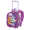 Trolley mochila morado de Paw Patrol con diseño 3D, 2 ruedas y asa telescópica
