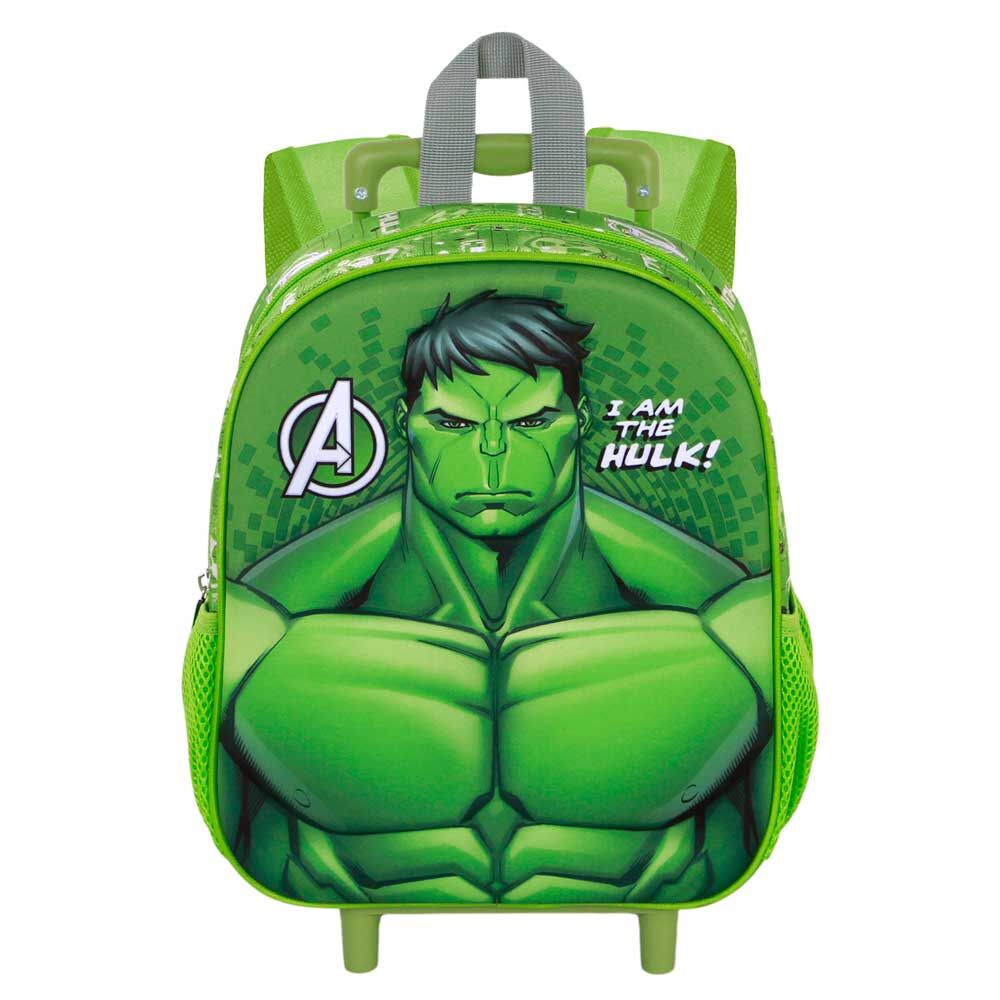 Trolley mochila 3D de Hulk Marvel con dos ruedas - 4