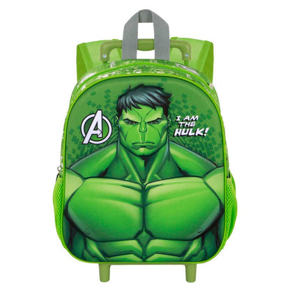 Trolley mochila 3D de Hulk Marvel con dos ruedas - 4