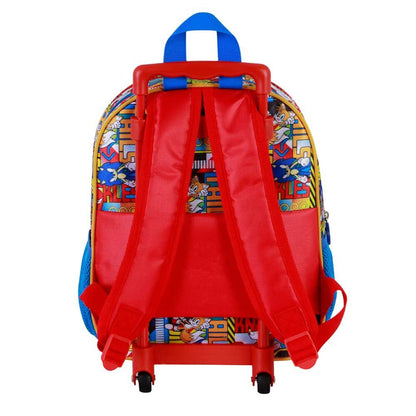 Trolley mochila infantil de Sonic The Hedgehog con dos ruedas - 4