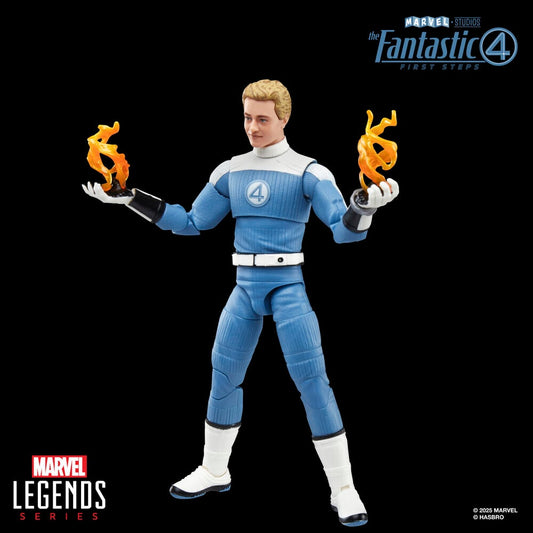 Figura articulada de Johnny Storm de Los 4 Fantásticos con efecto de fuego