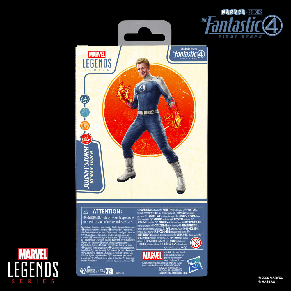 Figura articulada de Johnny Storm de Los 4 Fantásticos con efecto de fuego - 8