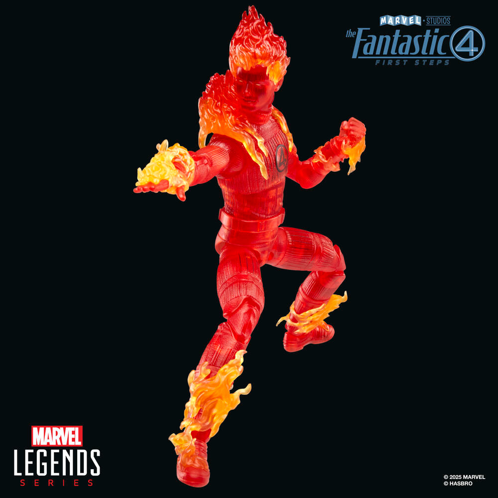 Figura articulada de la Antorcha Humana Marvel Legends con llamas - 4