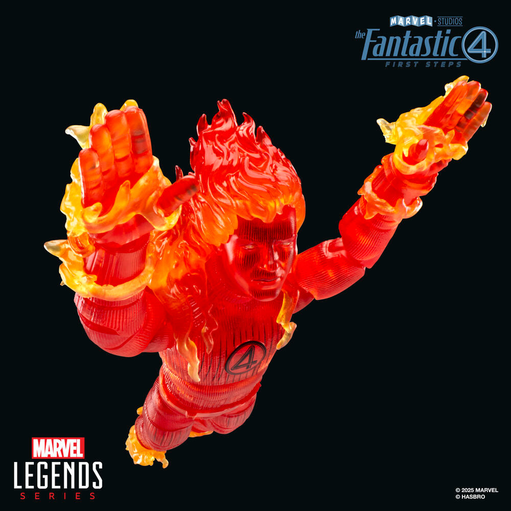 Figura articulada de la Antorcha Humana Marvel Legends con llamas - 8