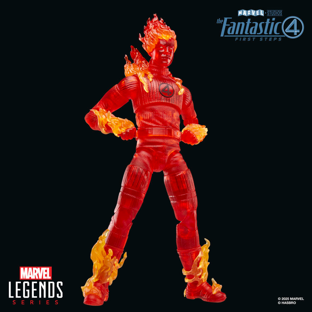 Figura articulada de la Antorcha Humana Marvel Legends con llamas - 9