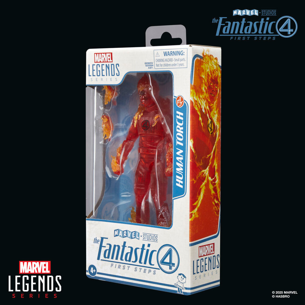 Figura articulada de la Antorcha Humana Marvel Legends con llamas - 10