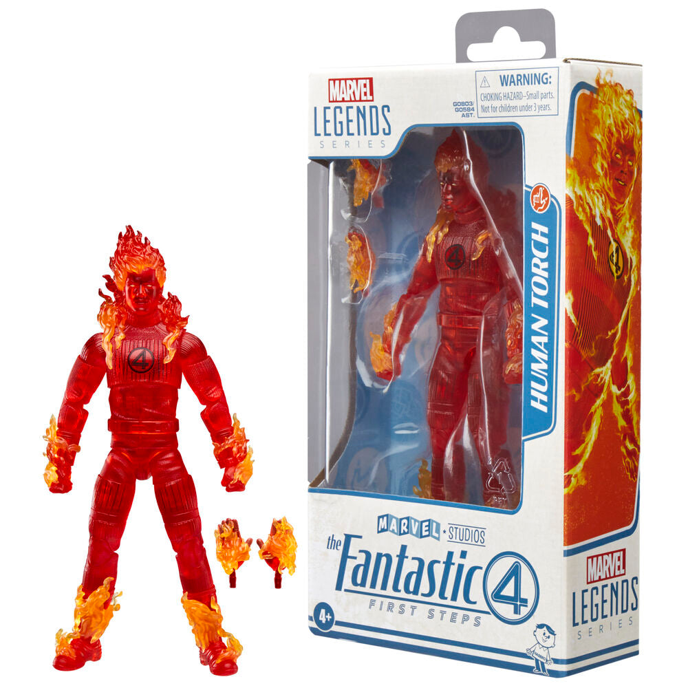 Figura articulada de la Antorcha Humana Marvel Legends con llamas - 3