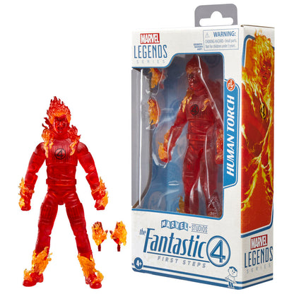 Figura articulada de la Antorcha Humana Marvel Legends con llamas - 3