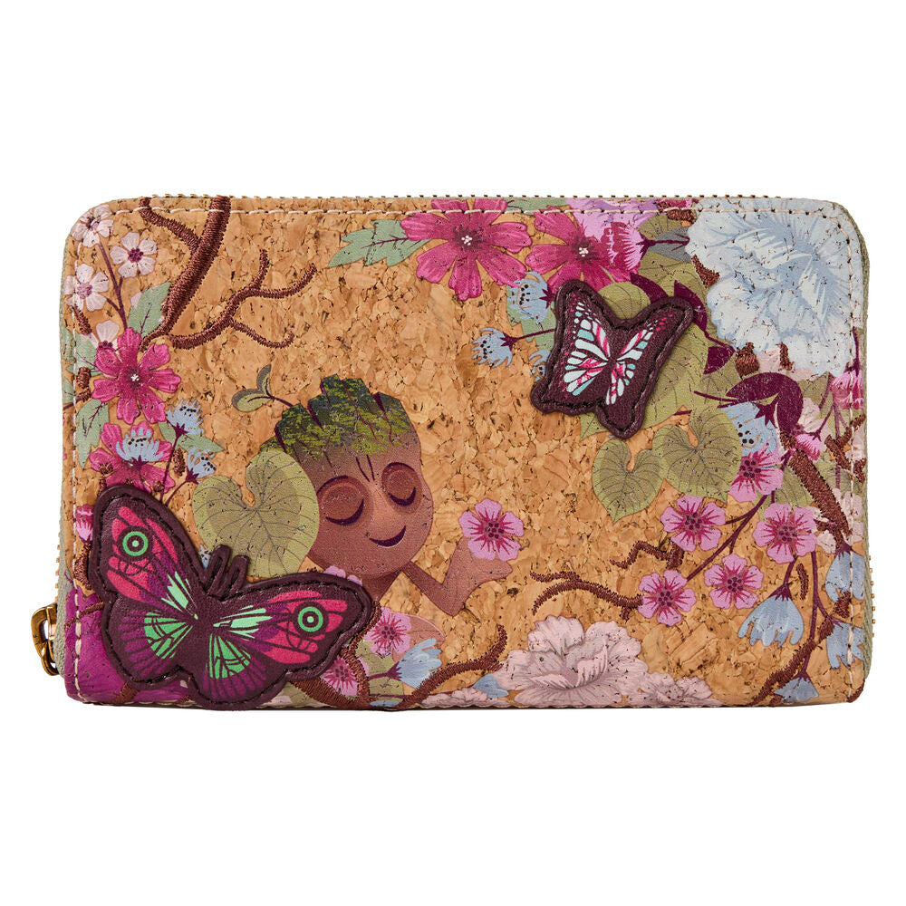 Cartera Loungefly de Groot de Guardianes de la Galaxia con flores y mariposas