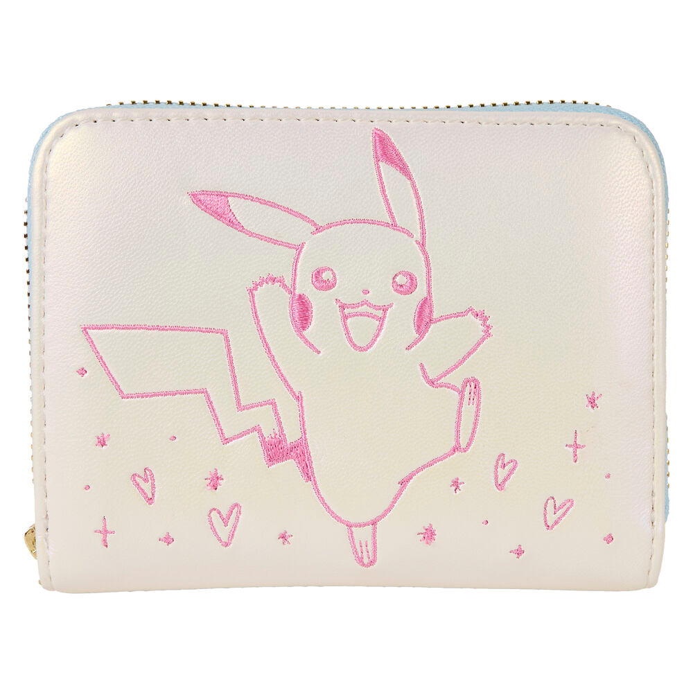 Cartera Pikachu Pokémon Loungefly en color crema y rosa