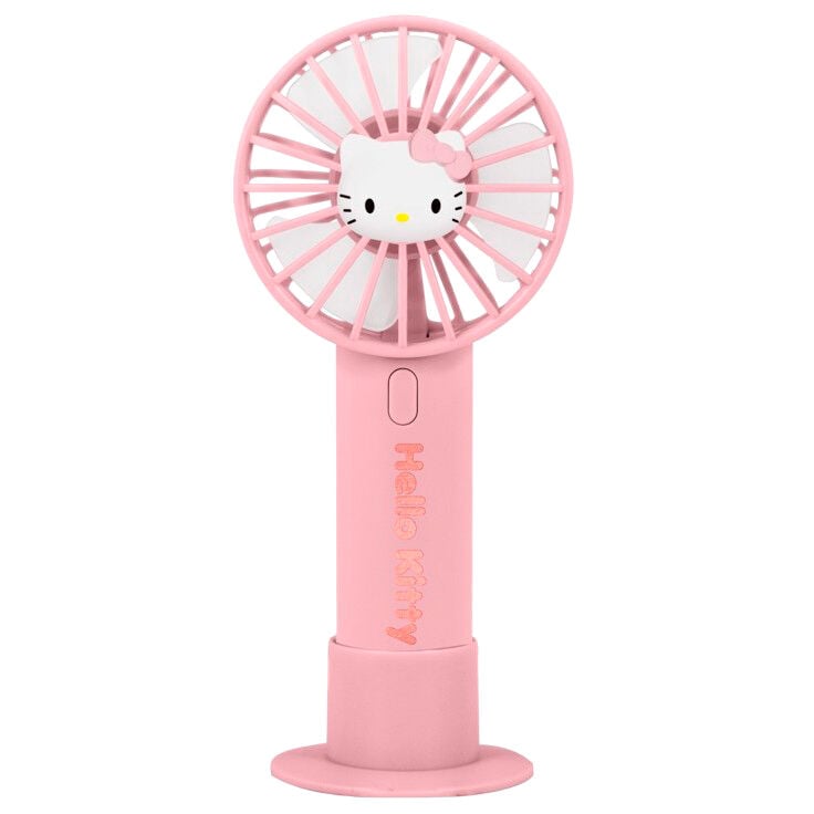 Mini ventilador de mano rosa 3D de Hello Kitty