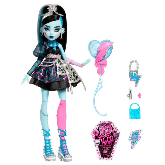 Muñeca Frankie Stein Monster High con globo de cumpleaños - 3