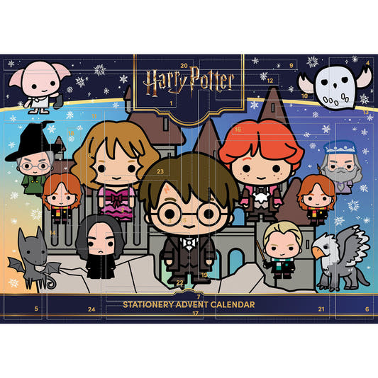 Calendario de Adviento Harry Potter con 24 compartimentos y diseño ilustrado