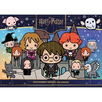 Calendario de Adviento Harry Potter con 24 compartimentos y diseño ilustrado
