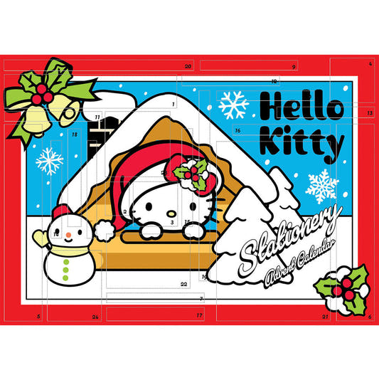 Calendario de Adviento Hello Kitty con diseño navideño y 24 sorpresas