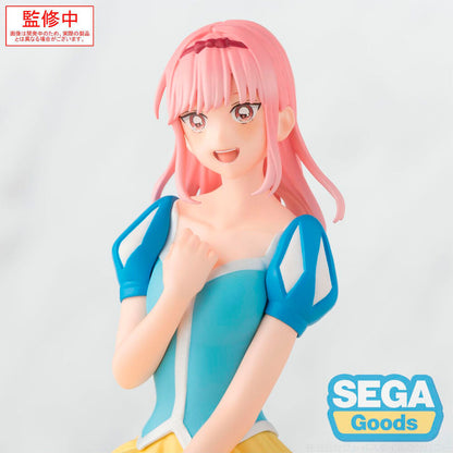 Figura SEGA de Hina Chono de Blue Box sentada con vestido azul y falda amarilla - 3