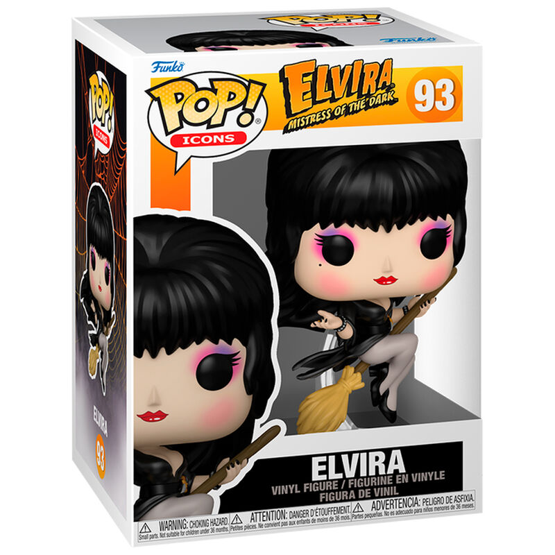 Figura Funko POP! de Elvira sobre una escoba - 2